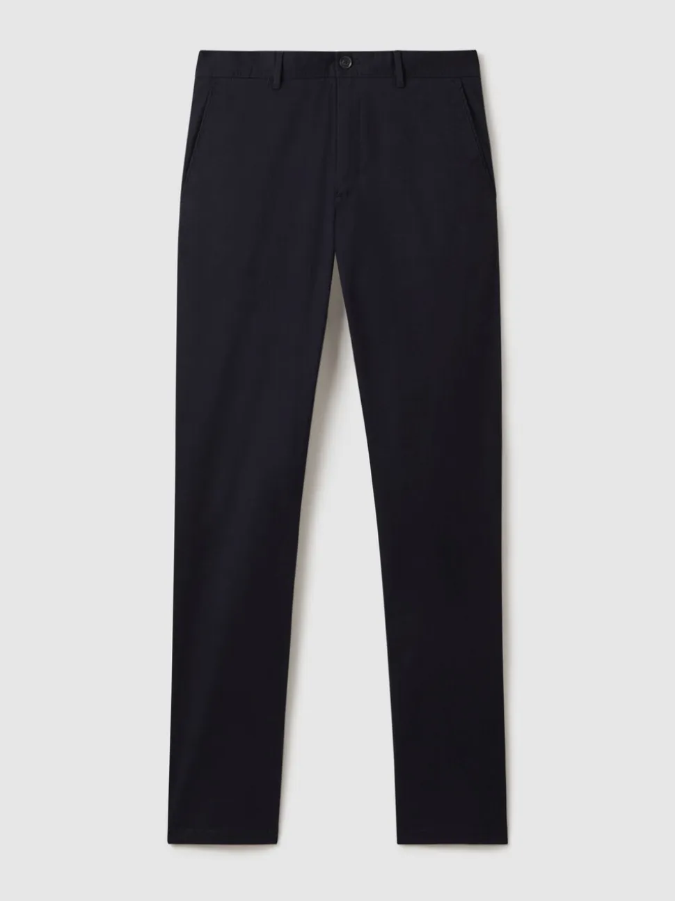 Reiss Navy Pitch Washed-Cotton Slim-Fit Chinos