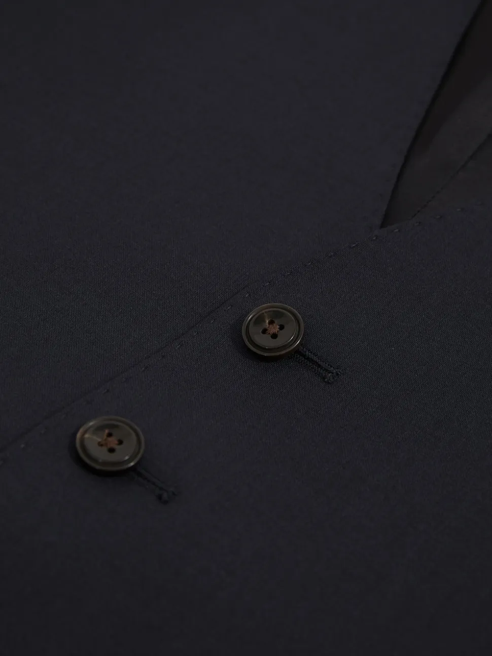 Reiss Navy Promise Wool-Blend Tailored-Fit Waistcoat