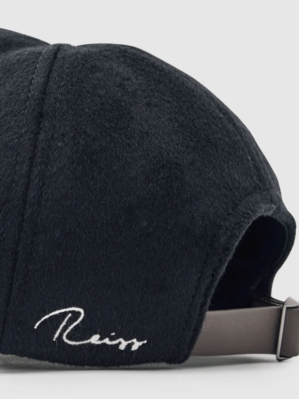 Reiss Navy Sable Wool-Blend Baseball Cap
