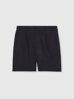 Reiss Navy Sussex Relaxed Drawstring Shorts