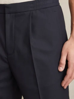 Reiss Navy Sussex Relaxed Drawstring Shorts