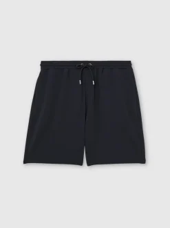 Reiss Navy Tavolla Textured Drawstring Shorts