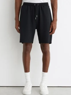 Reiss Navy Tavolla Textured Drawstring Shorts