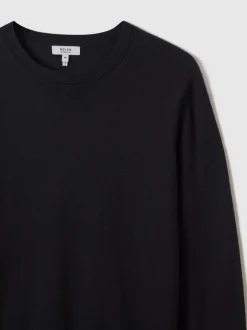 Reiss Navy Wessex Merino Wool Crew Neck Jumper