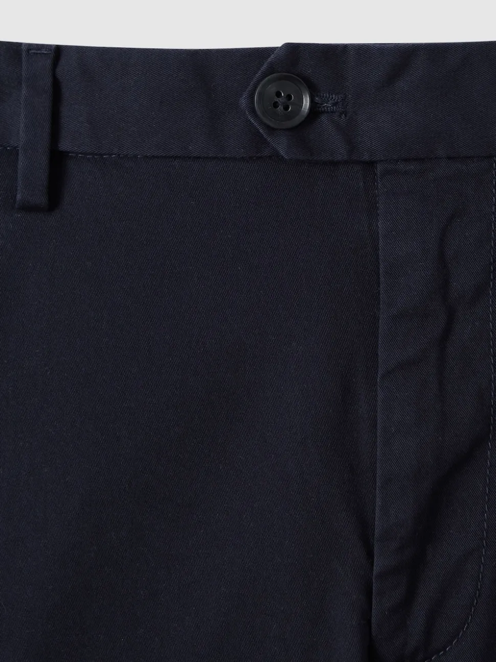 Reiss Navy Wicket Cotton Chino Shorts with Stretch