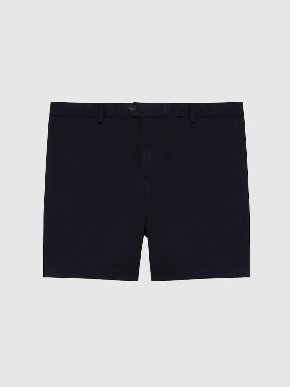 Reiss Navy Wicket Cotton Chino Shorts with Stretch