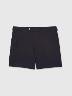 Reiss Navy/Blue Stripe Sol Stripe Side Adjuster Swim Shorts