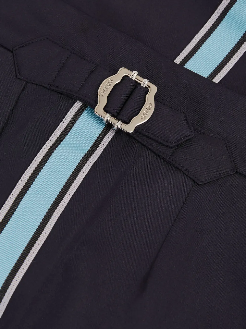 Reiss Navy/Blue Stripe Sol Stripe Side Adjuster Swim Shorts