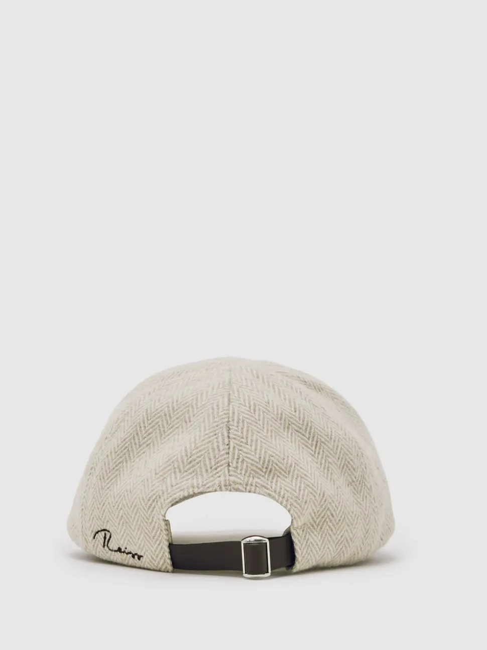 Reiss Oatmeal Salas Herringbone Cap with Wool