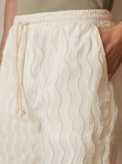 Reiss Off White Serra Reiss | Ché Fringed-Wave Shorts