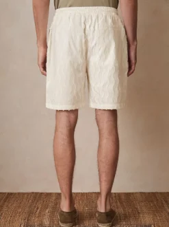 Reiss Off White Serra Reiss | Ché Fringed-Wave Shorts