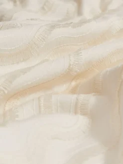 Reiss Off White Serra Reiss | Ché Fringed-Wave Shorts