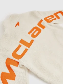 Reiss Off White Snoop McLaren F1 Team Embroidered Fleece Jacket Unisex Fit