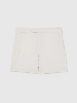Reiss Off White Sun Side-Adjuster Swim Shorts