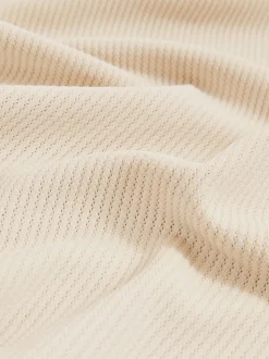 Reiss Off White Watson Textured Crew Neck Ribbed Vest