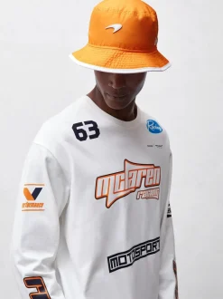 Reiss Papaya Orange Fan Bucket Hat McLaren F1 Team Speedmark Bucket Hat