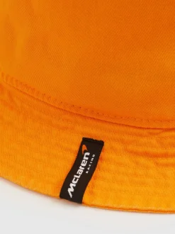 Reiss Papaya Orange Tapered Unisex Fit McLaren Racing Cotton Bucket Hat