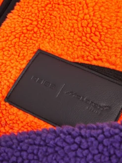 Reiss Papaya Orange/Purple Drift Unisex Fit McLaren F1 Team Ombré Fleece Jacket