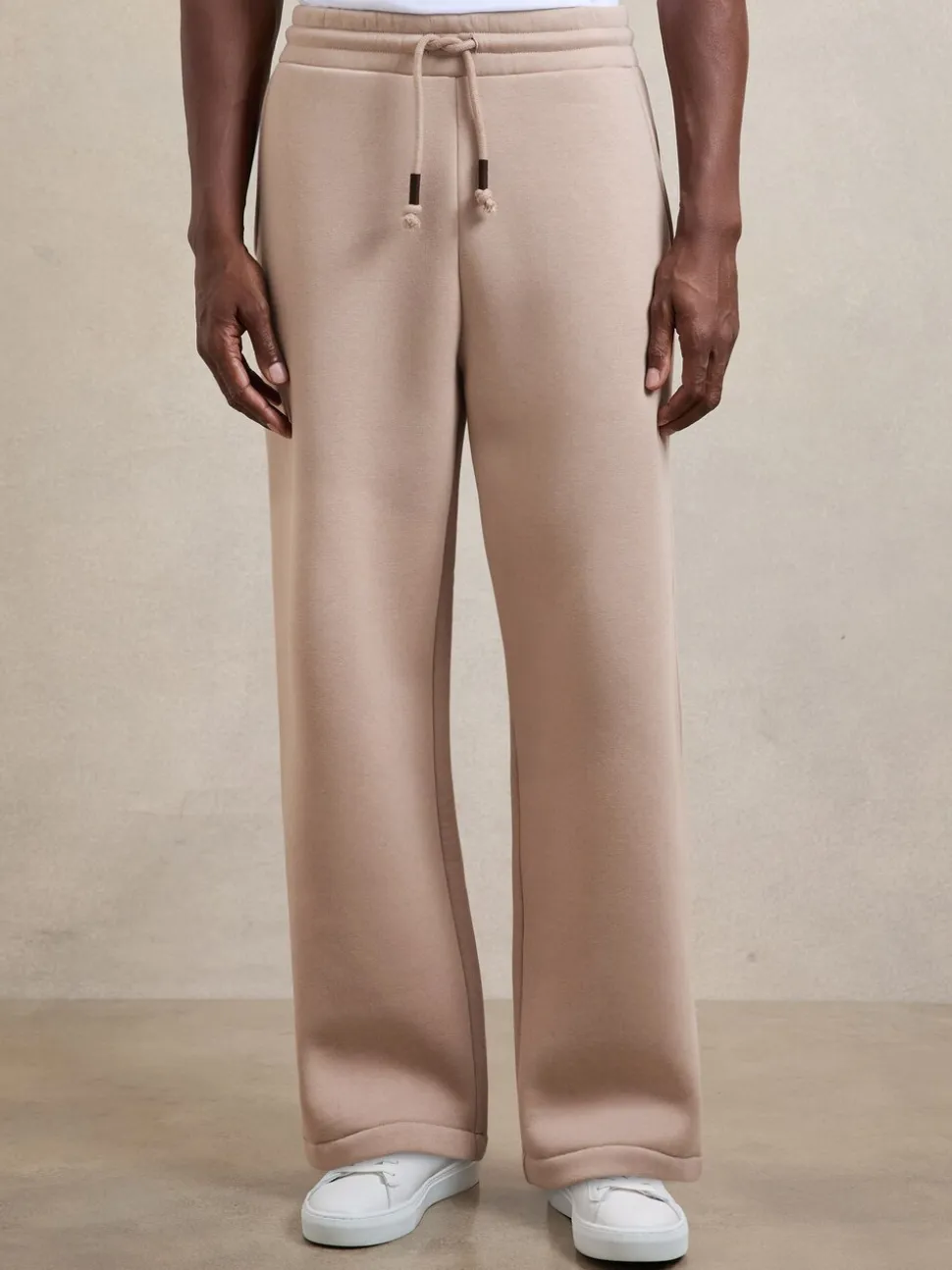 Reiss Pink Monterey Cotton-Blend Fleece-Back Joggers