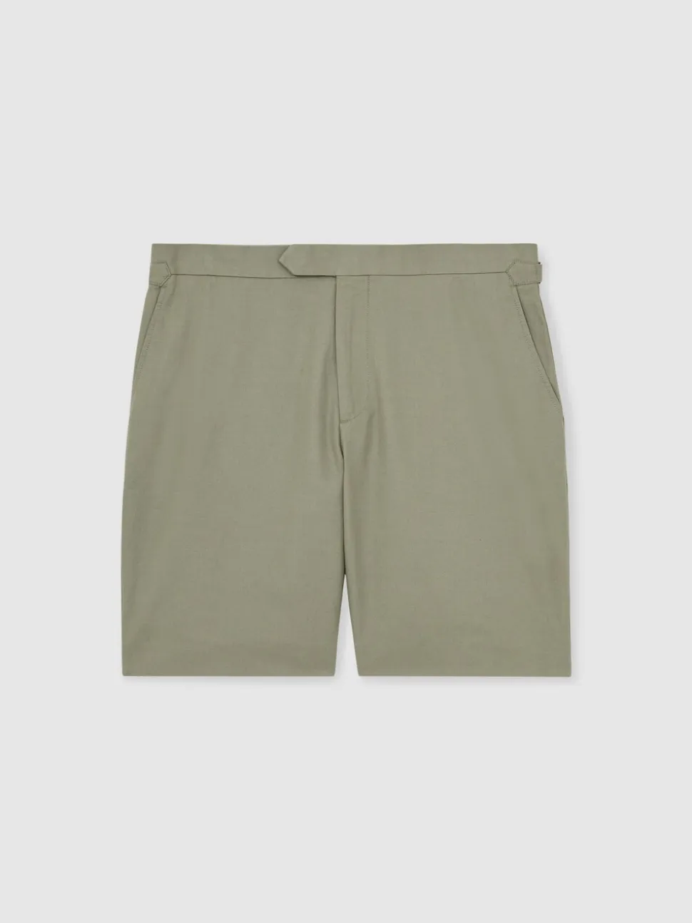 Reiss Pistachio Sketch Cotton-Linen Tailored Shorts