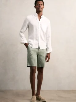 Reiss Pistachio Wicket Cotton Chino Shorts with Stretch