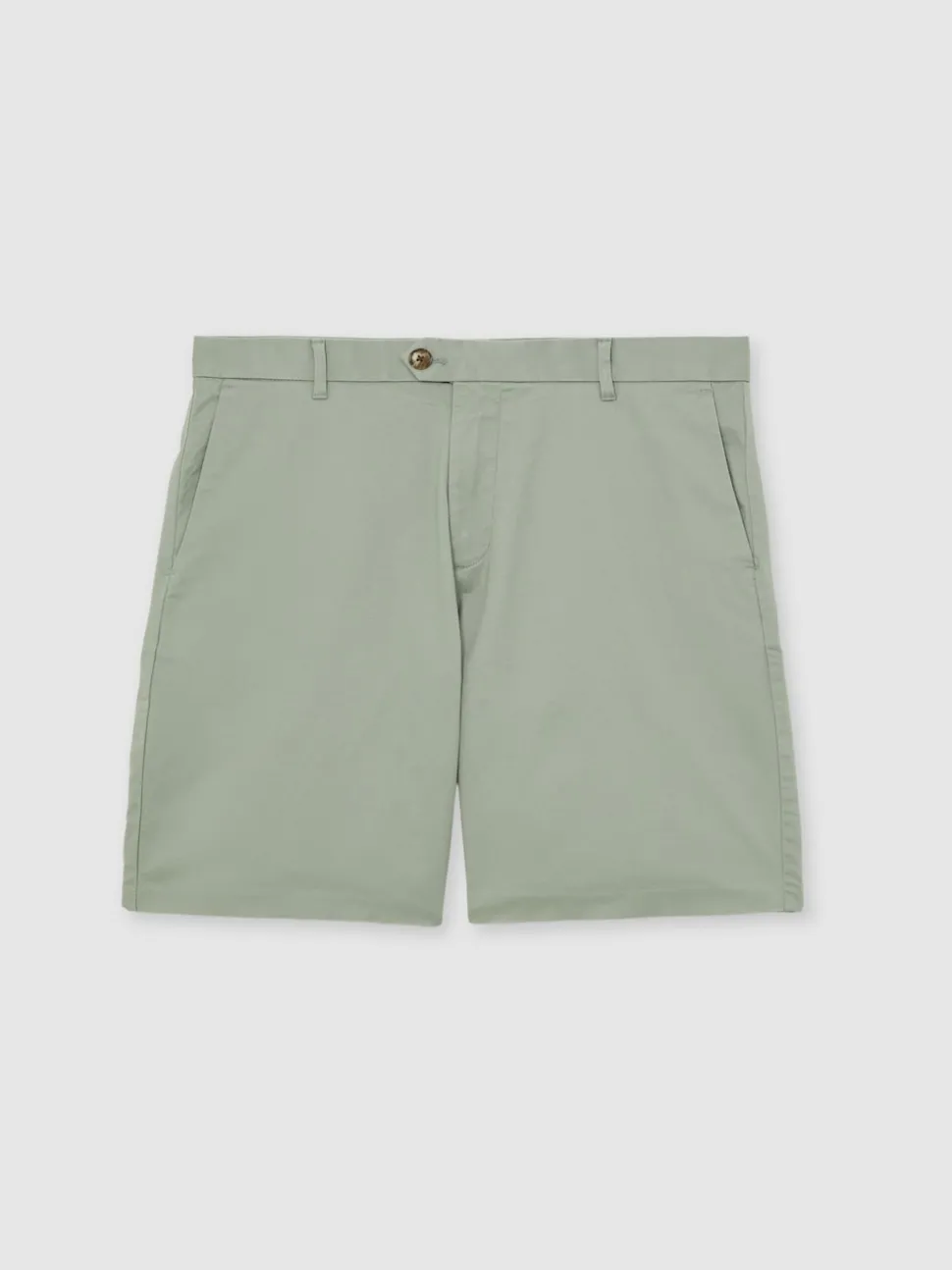 Reiss Pistachio Wicket Cotton Chino Shorts with Stretch