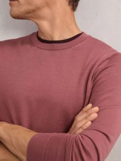 Reiss Raspberry Pink Wessex Merino Wool Crew Neck Jumper