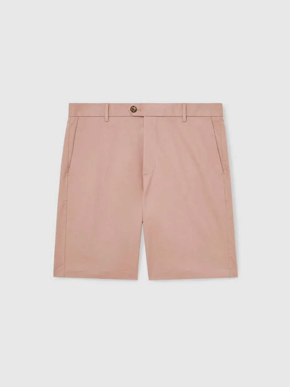Reiss Rose Pink Wicket Cotton Chino Shorts with Stretch