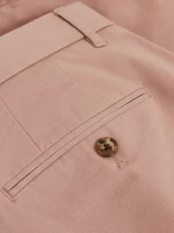 Reiss Rose Pink Wicket Cotton Chino Shorts with Stretch