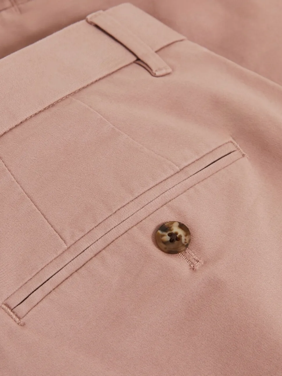 Reiss Rose Pink Wicket Cotton Chino Shorts with Stretch