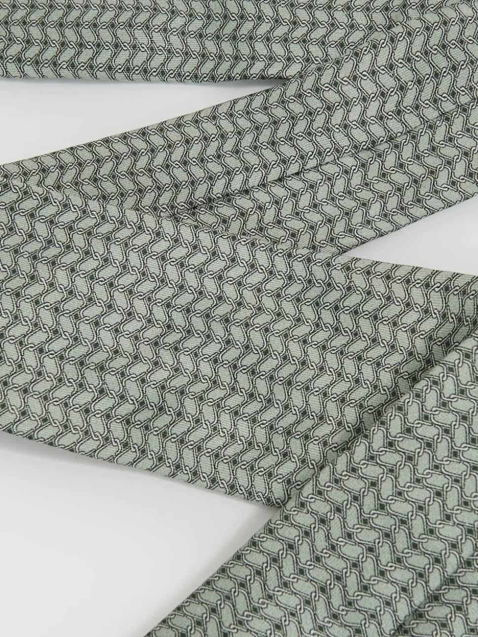 Reiss Sage Bernardo Silk Geometric-Chain Print Tie