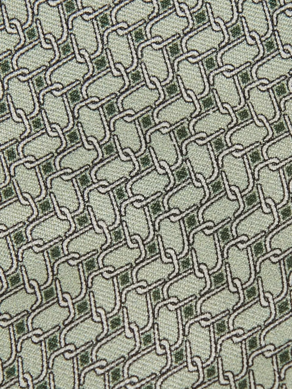 Reiss Sage Bernardo Silk Geometric-Chain Print Tie