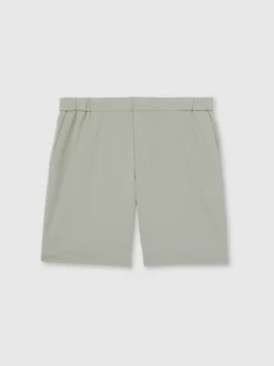 Reiss Sage Green Deck Drawstring Chino Shorts