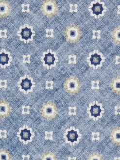 Reiss Soft Blue Cosimo Silk Floral-Medallion Tie