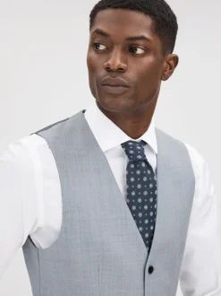 Reiss Soft Blue Dandy Slim Fit Wool Waistcoat