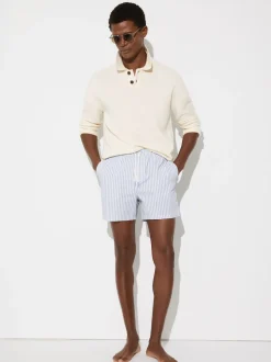 Reiss Soft Blue/White Bay Swim Shorts