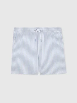 Reiss Soft Blue/White Bay Swim Shorts
