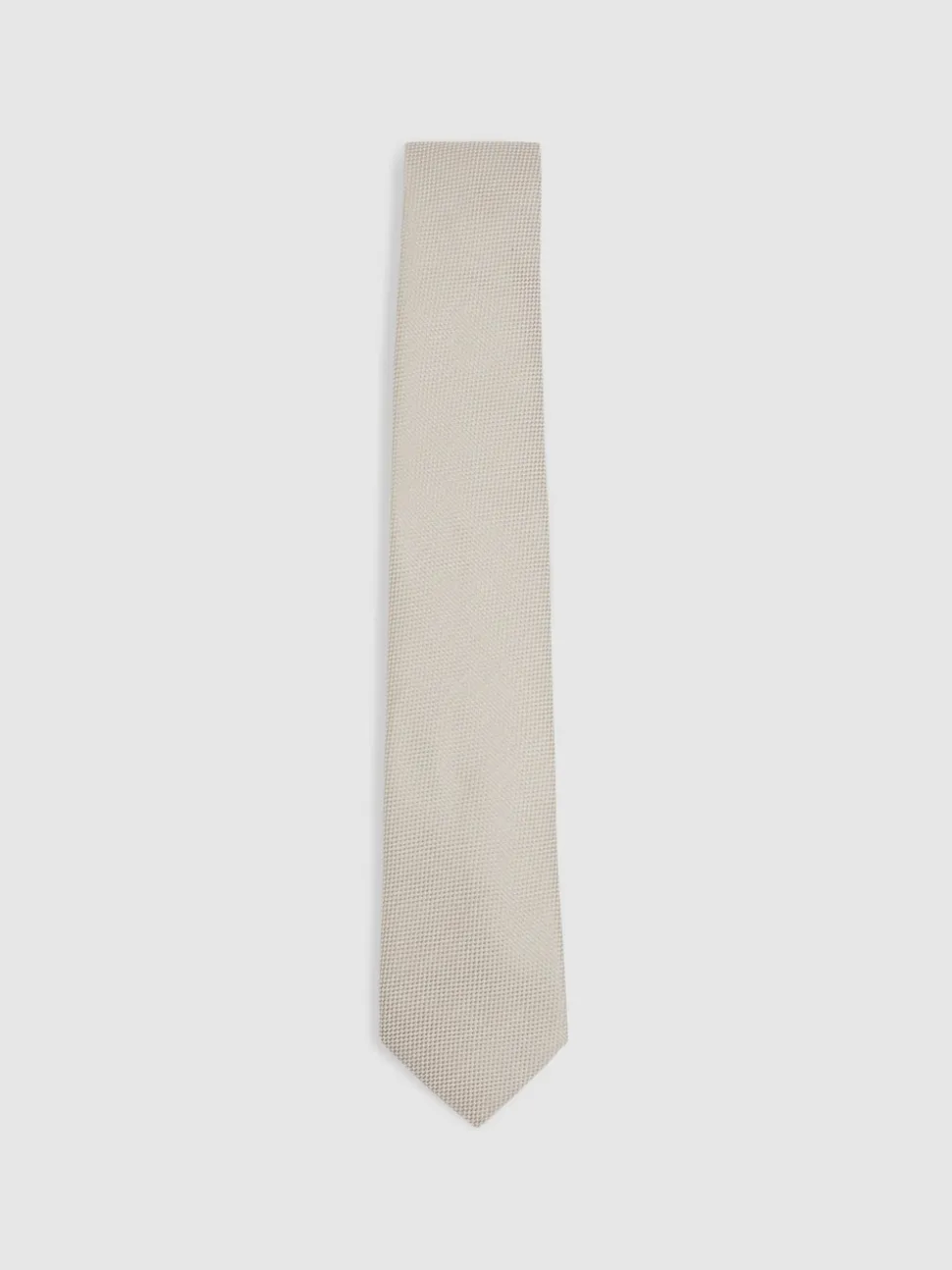 Reiss Soft Champagne Ceremony Textured Silk Blend Tie