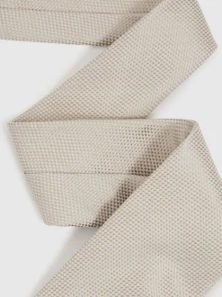 Reiss Soft Champagne Ceremony Textured Silk Blend Tie