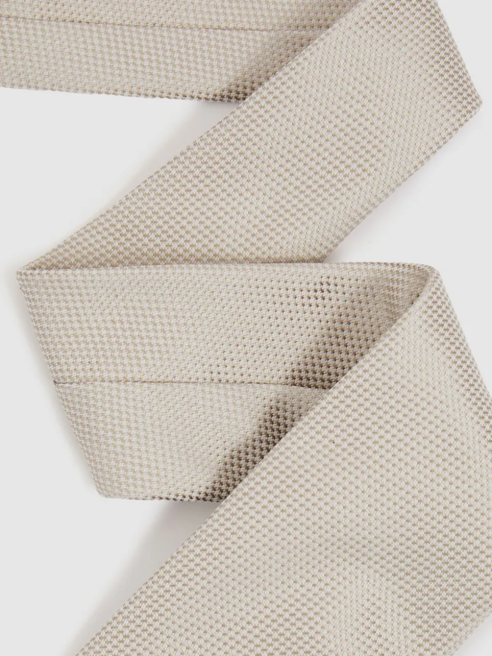 Reiss Soft Champagne Ceremony Textured Silk Blend Tie