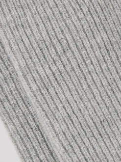 Reiss Soft Grey Duke Atelier 100% Cashmere Rib-Knit Socks
