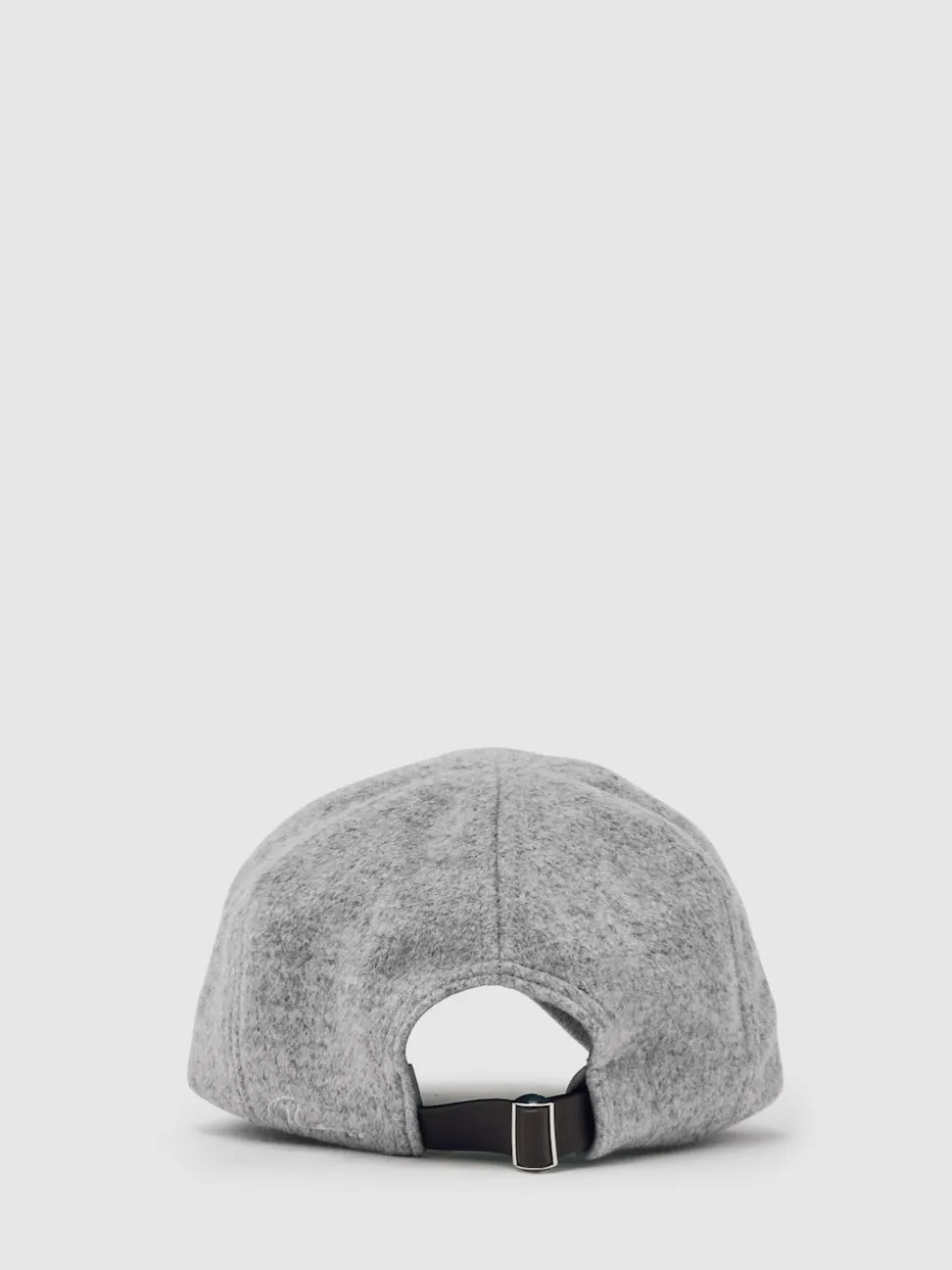 Reiss Soft Grey Sable Wool-Blend Baseball Cap