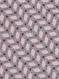 Reiss Soft Pink Bernardo Silk Geometric-Chain Print Tie