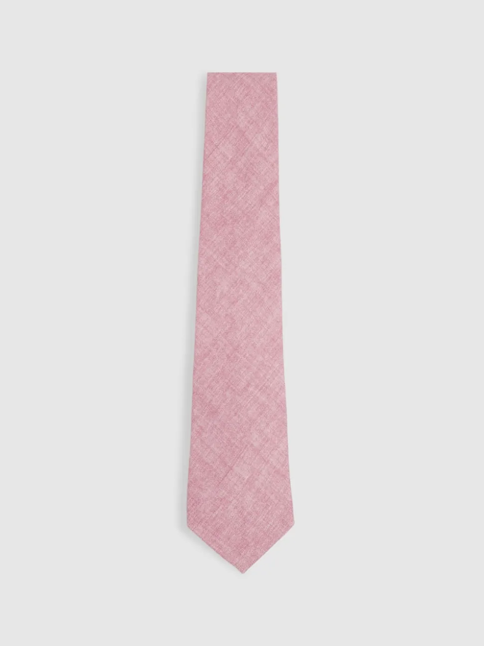 Reiss Soft Pink Melange Azzurro Melange Silk Tie
