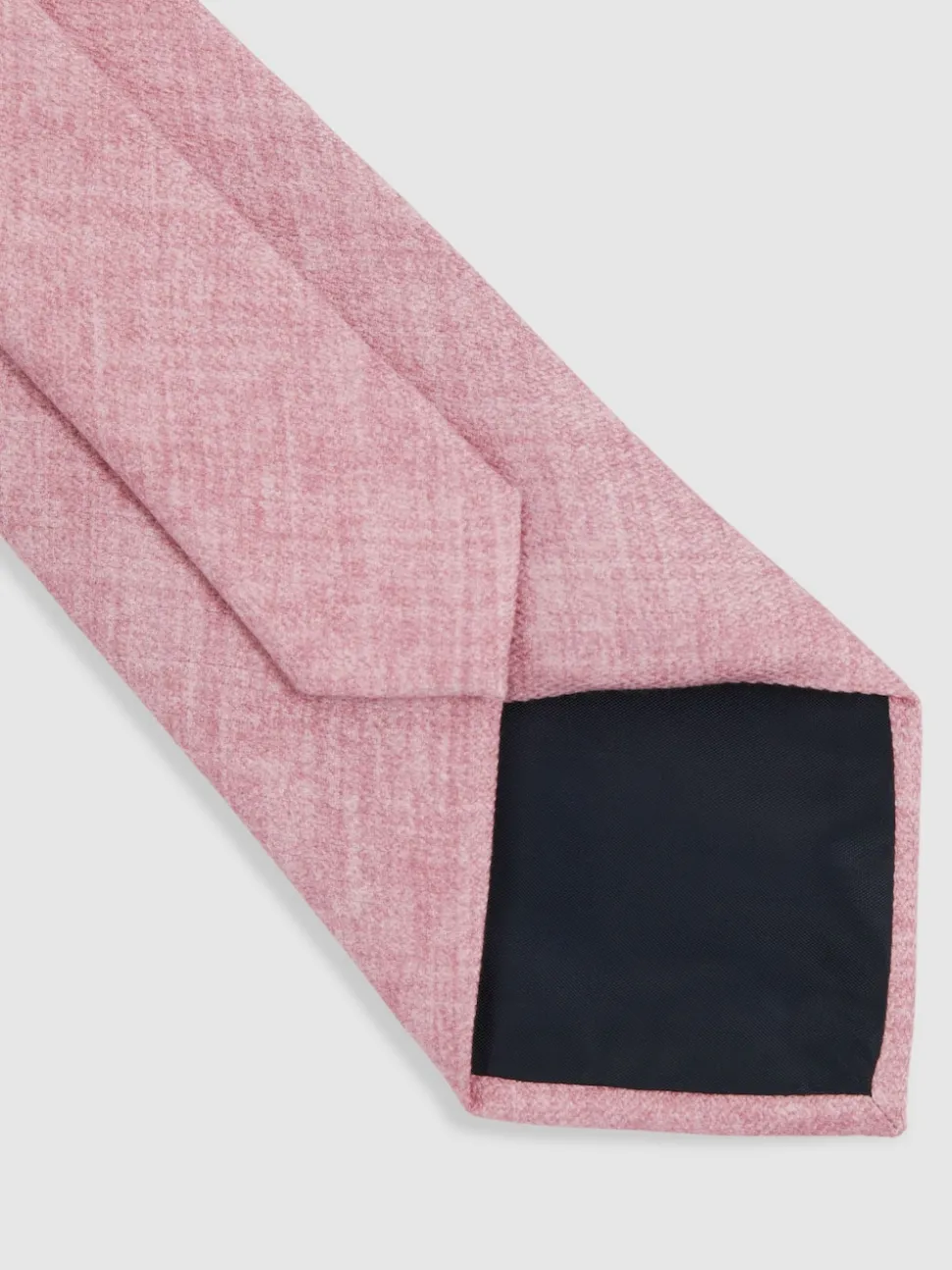 Reiss Soft Pink Melange Azzurro Melange Silk Tie