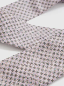 Reiss Soft Pink Santo Silk Medallion-Print Tie