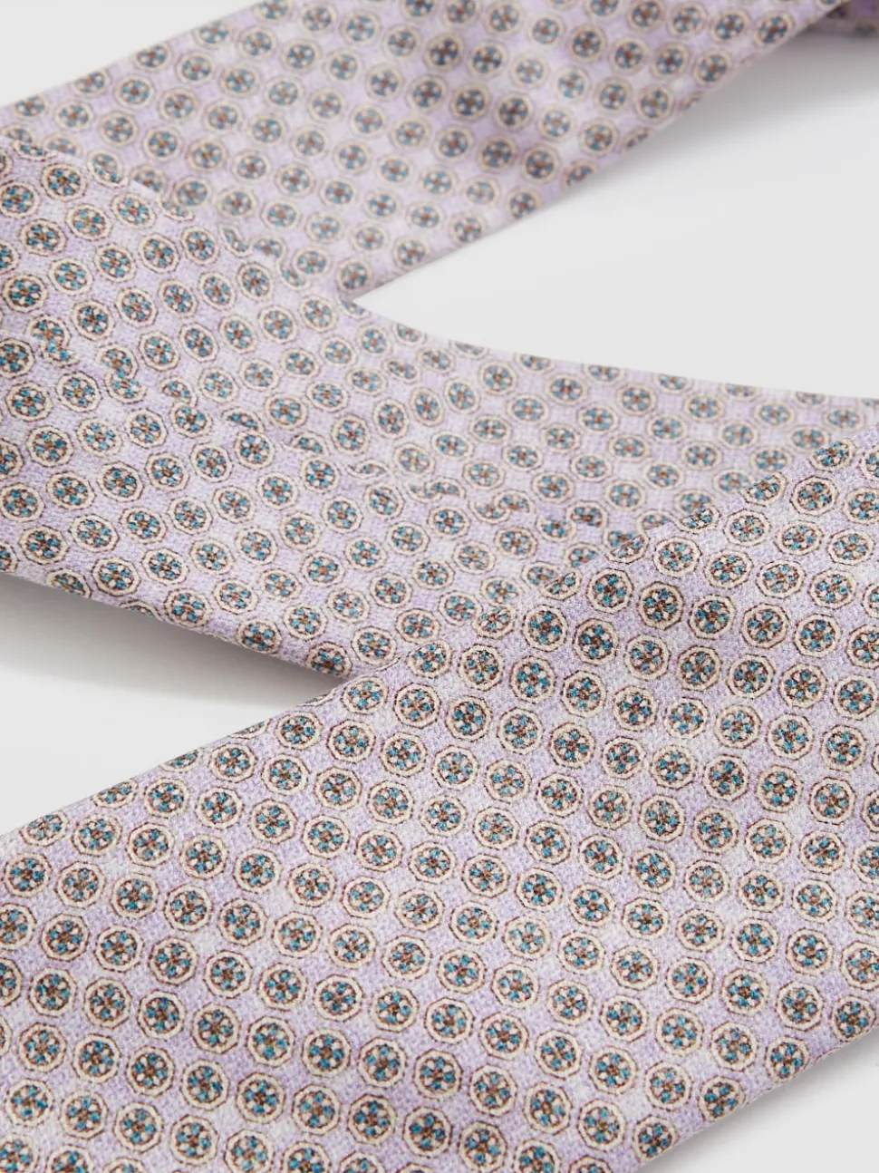 Reiss Soft Pink Santo Silk Medallion-Print Tie