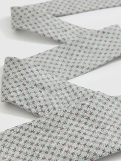 Reiss Soft Sage Santo Silk Medallion-Print Tie