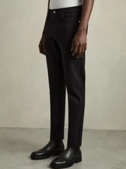 Reiss Stay Black Picton Cotton-Stretch Slim-Fit Jeans