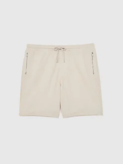 Reiss Stone Barber Textured Drawstring Shorts